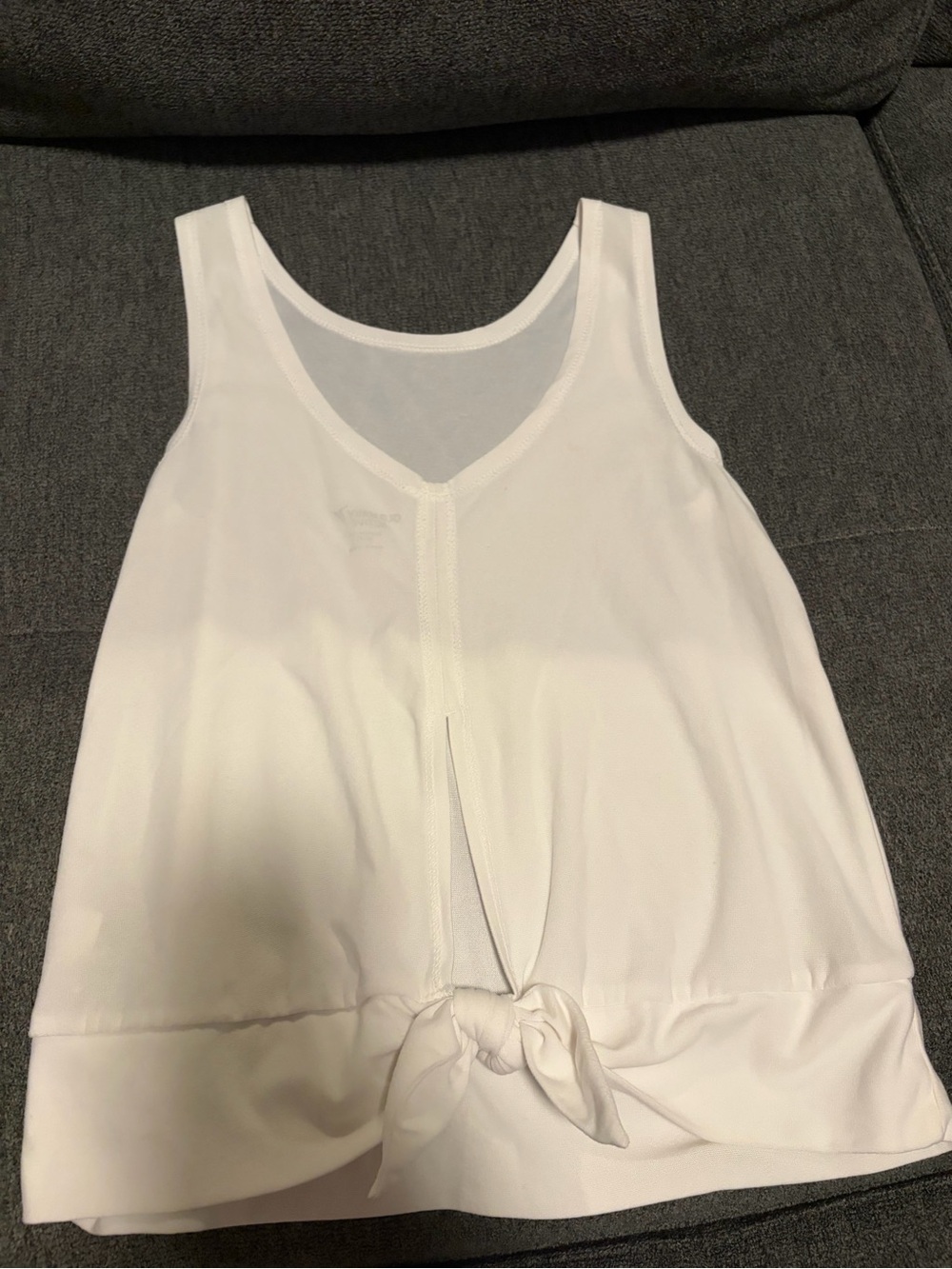 Old Navy White Tie-Front Tank Top